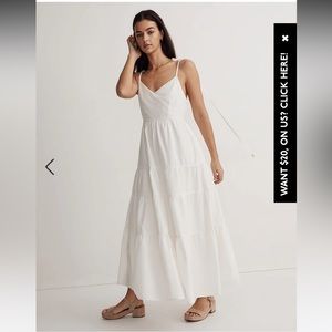 Sidonie Poplin Maxi Dress in White size Small